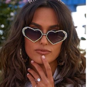 12th Tribe rhinestone heart sunglasses